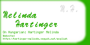 melinda hartinger business card